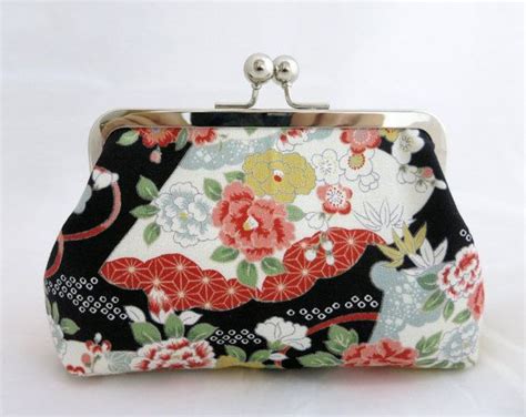 Clutch Purse With Japanese Fabric Kimono Style Purse Etsy Purses