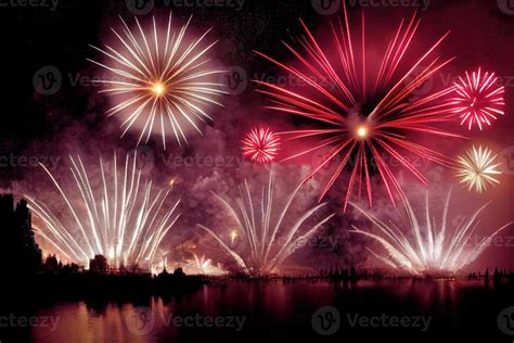 Colored holiday fireworks. 22029414 Stock Photo at Vecteezy