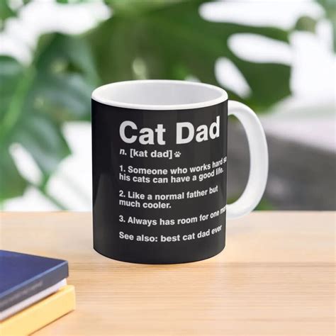 Cat Dad Definition Funny Meaning Cat Lover Father T Coffee Mug Large Mug Coffee Cup Ceramic