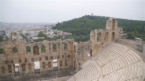 Looking Inside Odeon Herodes Atticus On Stock Photo 674468152 ...