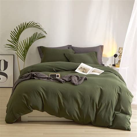 Olive Green Linen Duvet Cover Stonewashed Linen Duvet Cover - Etsy ...