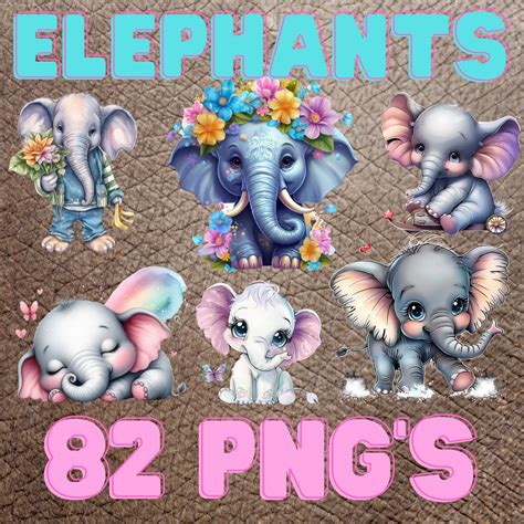 Cute Elephants For Kids Baby Elephant Digital Art Child Elephant T