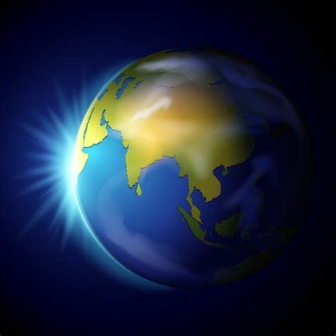 Planet Earth on Blue Background 297178 Vector Art at Vecteezy