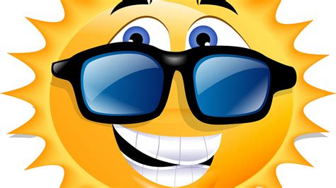 A happy sun with sunglasses - Funny wallpaper