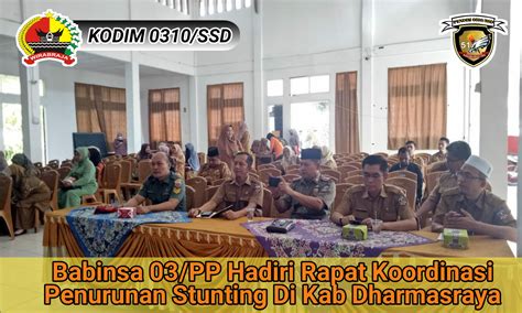 Guna Mewujudkan Wilayah Bebas Stunting Babinsa 03 PP Hadiri Rapat