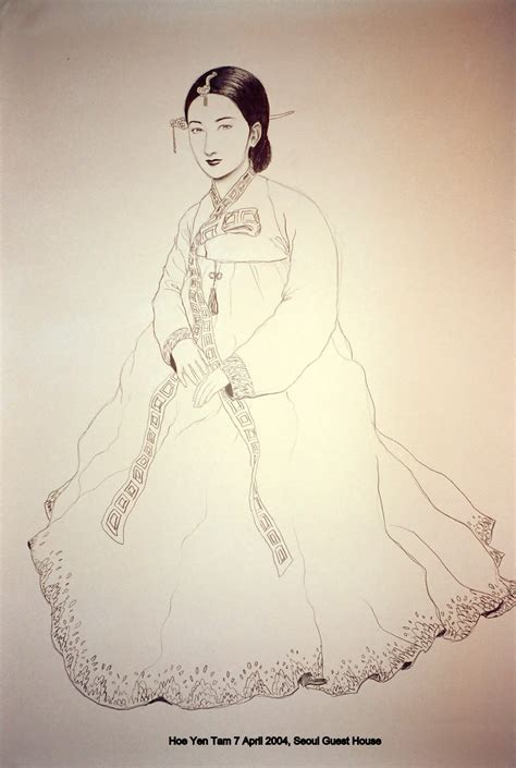 KOREAN WOMEN - PENCIL DRAWINGS (2004) | THE ART OF HOE YEN TAM 浩然之藝, 浩然之氣