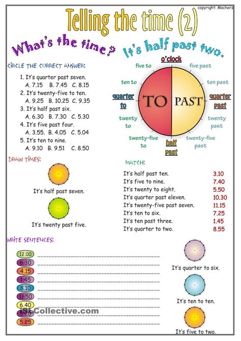 Telling The Time Worksheets