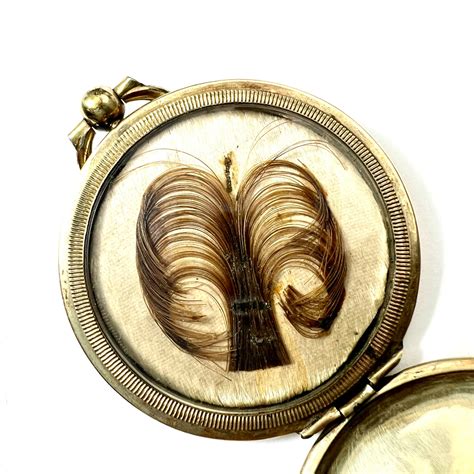 Large Victorian Pinchbeck Mourning Hair Locket