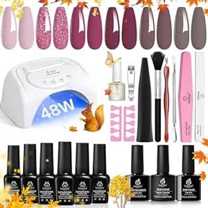 Amazon Beetles Nude Gel Nail Polish Kit With U V Light Subtle