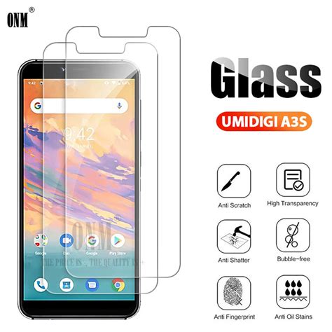 2 pièces verre trempé pour UMIDIGI A3s protecteur d écran UMIDIGI A3s