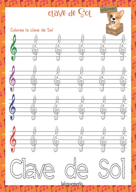 colorea la clave de sol xppp