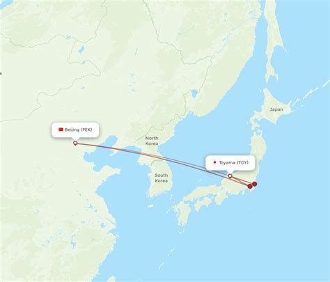 All Flight Routes From Beijing To Toyama Pek To Toy Flight Routes