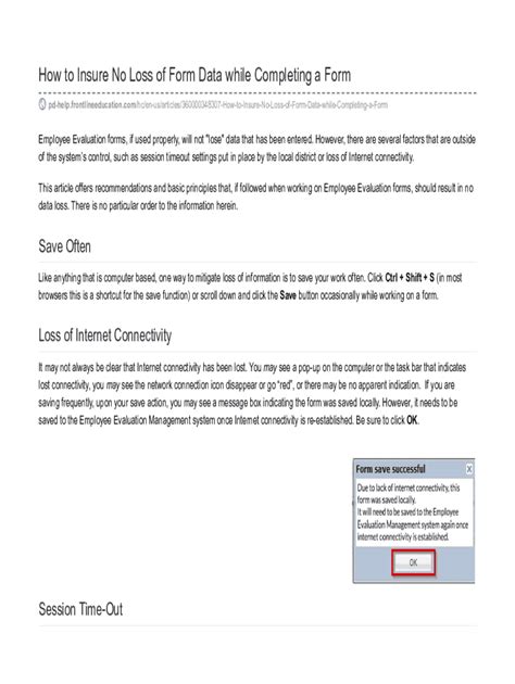 Fillable Online How To Insure No Loss Of Form Data While Completing A