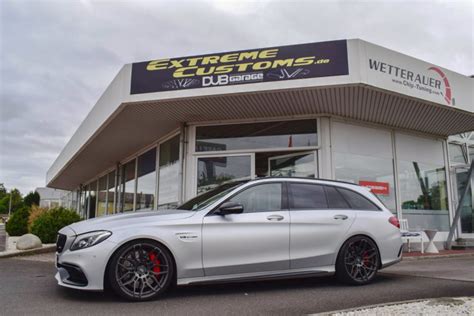 Mercedes Benz C63s Amg S205 Silver Wheelforce Cf 2 Ff Wheel Front