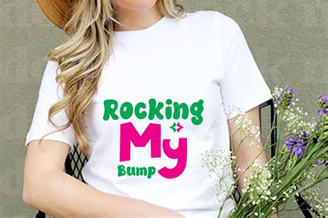 Pregnancy Svg Design Rocking My Bump Graphic By MIKU Design Store