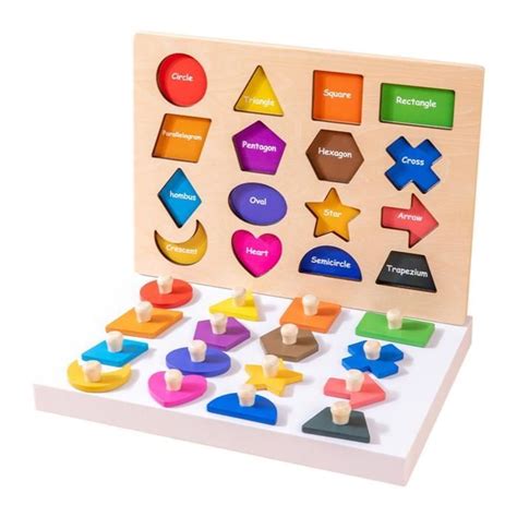 Puzzle de forme géométrique jouets éducatifs Montessori pour enfants