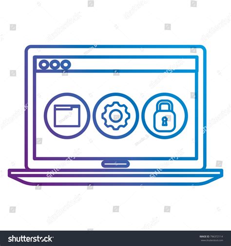 Laptop Computer Template Stock Vector (Royalty Free) 796372114 ...