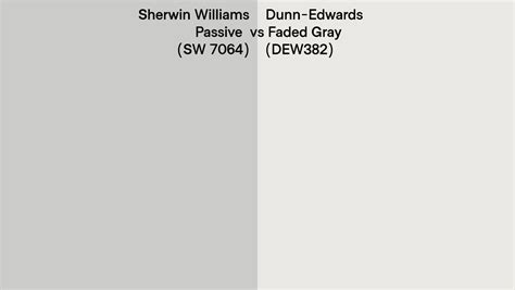 Sherwin Williams Passive SW 7064 Vs Dunn Edwards Faded Gray DEW382