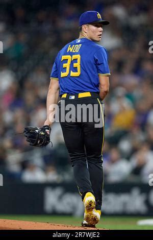 seattle mariners starting pitcher bryan woo works   chicago