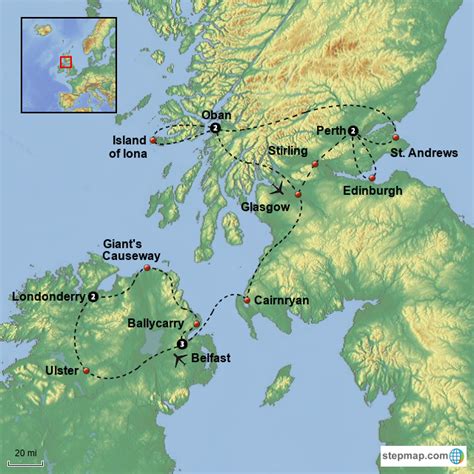 Scotland Ireland Map | Wells Printable Map