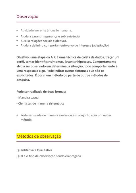 Observa O Anota Es De Aula Observa O Atividade Inerente