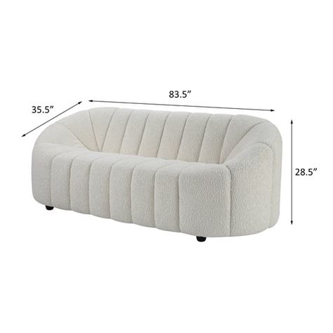 Christia White Tufted Sofa - On Sale - Bed Bath & Beyond - 39864895