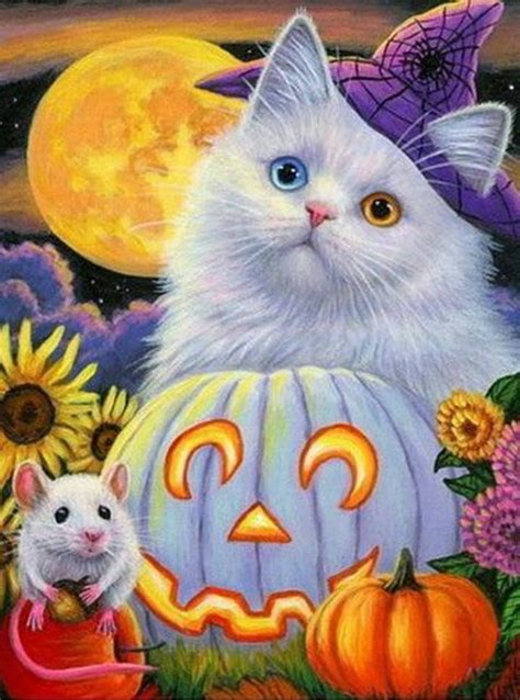 5d Diamond Painting Halloween Cat Kit