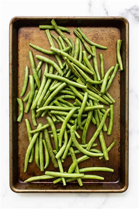 Crispy Roasted Green Beans Fit Foodie Finds