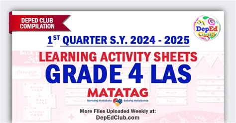 Grade 4 Quarter 1 Las Matatag Curriculum The Deped Teachers Club