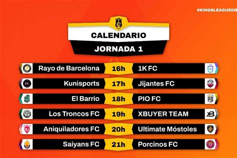 Kings League Calendario Completo De La Liga Cu Ndo Son Las Jornadas