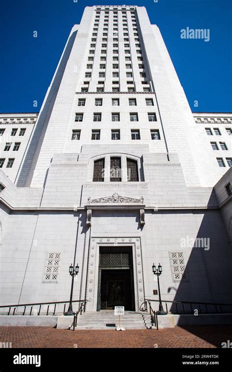 Los Angeles Civic Center On A Clear Hot Summers Day In California Usa