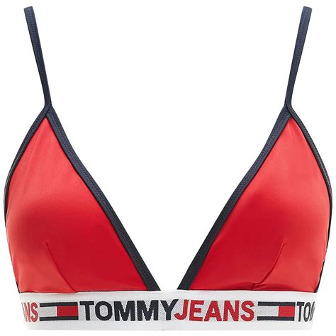 Tommy Jeans Top Bikini Triangle Fixed Rp Uw Uw Rojo Dressinn