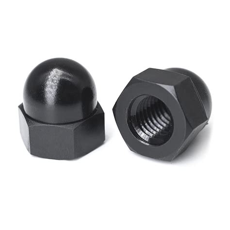 Din M Thread Dia Acorn Cap Black Zinc Plating Carbon Steel