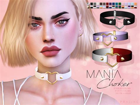 Sims 4 CC S The Best Mania Choker By Pralinesims