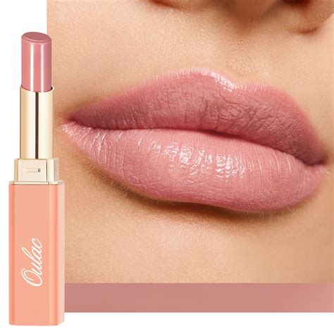 Oulac Nude Pink Lipstick Moisture Shine Hydrating Lipstick Tinted Lip Balm For Dry Lips