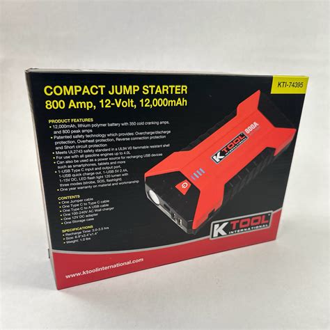 K Tool Compact Jump Starter Volt Mah Kti