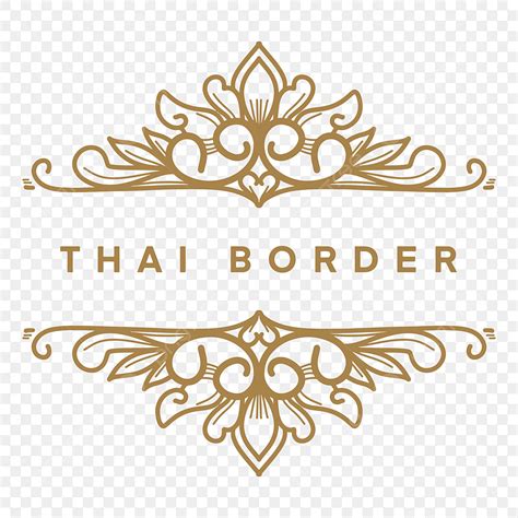 Golden Border Design Vector Hd Images, Thai Border Golden Line ...