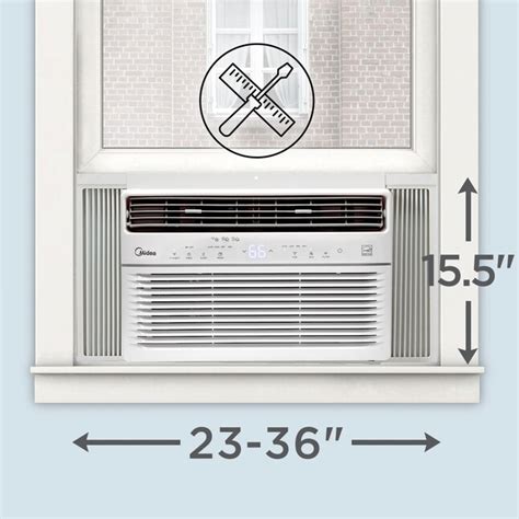 Midea Cadmus 350 Sq Ft Window Air Conditioner With Remote 115 Volt 8000 Btu Energy Star Wi Fi