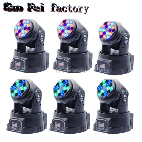 Aliexpress Buy 6pcs Lot DJ Stage Moving Head Light 18X3W RGB LED