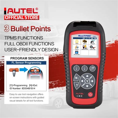 Autel Maxitpms Ts Tpms Coche Herramienta De Diagn Stico Obd Esc Ner