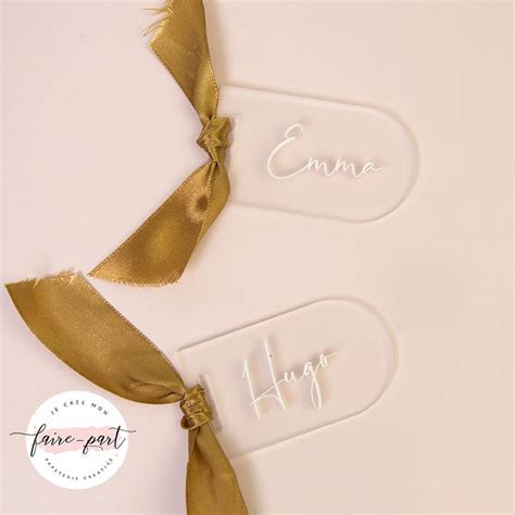 Marque Place De Mariage Plexiglas Givr E Faire Part Mariage Marque