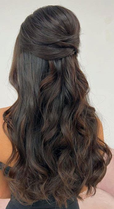 45 Half Up Half Down Prom Hairstyles Brunette Half Up