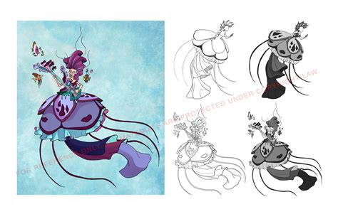 artstation mermaid character designs