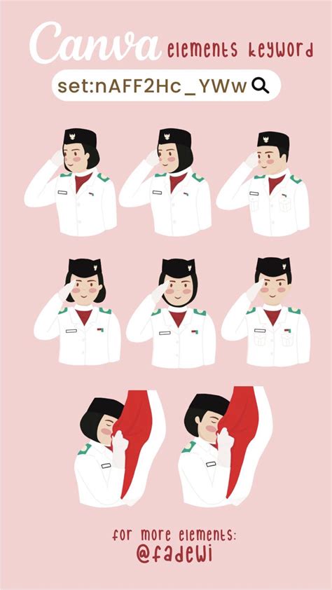 Canva Element Keyword For Indonesian Civil Servants Cartoon Character