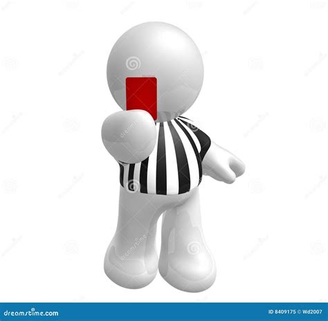 Soccer Referee with Red Card Stock Illustration - Illustration of asean ...