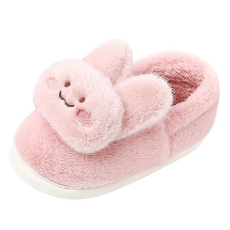 Knqrhpse Women S Slippers Couples Slip On Ry Plush Flat Home Winter