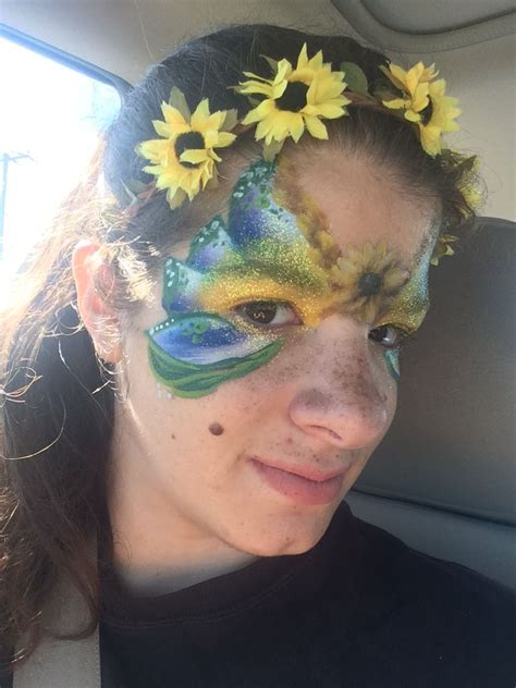 Sunflower Butterfly By Lea Holman See More Of My Face Paintings On