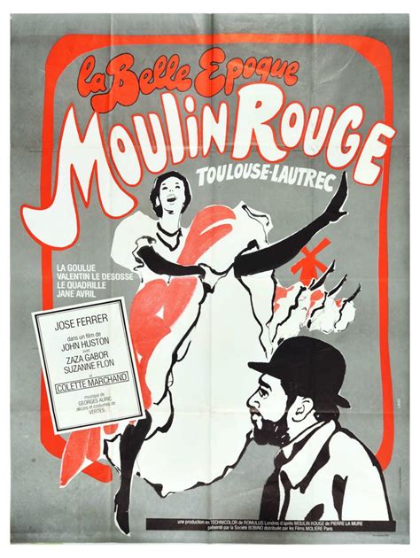 Sold At Auction Movie Poster Moulin Rouge Toulouse Lautrec Cabaret Cancan Belle Epoque