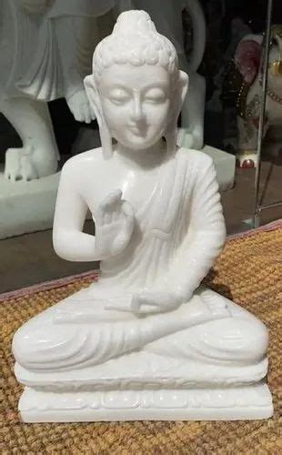 Pure White Handmade Buddha Marble Sculpture Sizedimension 2 Fit At