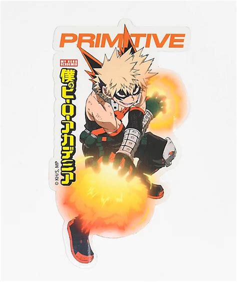 Primitive X My Hero Academia Katsuki Bakugo Sticker Bayshore Shopping